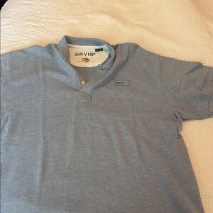 Orvis Blue Polo Shirt Soft Cotton Blend